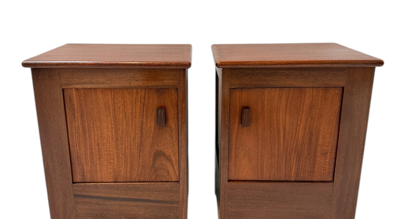 Art Deco Modernist Nightstands by J.A. Muntendam for L.O.V. Oosterbeek, 1920s